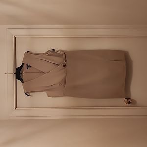 Chaps size 14 khaki dress